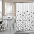 thumbnail image 1 of Mainstays Microfiber Decorative Fabric Shower Curtain in Marble or Butterfly Design, 1 of 5