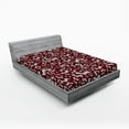 thumbnail image 2 of Ambesonne Zebra Fitted Sheet, Wild Animal Illustration Art, King Size, Raspberry and White, 2 of 5