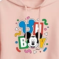 thumbnail image 3 of Disney - Mickey Oh Boy 90s - Juniors Cropped Pullover Hoodie, 3 of 5