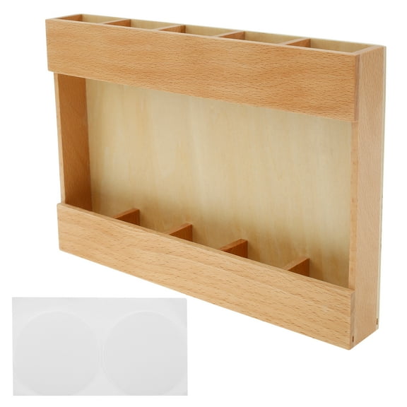Straw Holder Sturdy Wood Straw Organizer with Adhesive Practical Straw Holder Dispenser Multifunctional Drinking Straw Holder for Kitchen Restaurant Coffee Shop Home