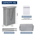 thumbnail image 2 of YQSDG Slim Foldable Laundry Hamper with Storage Bag, Gray, 2 of 2