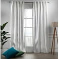 thumbnail image 2 of 3S Brother's Extra Long Solid Luxury Matte Velvet Soft Curtain White Single Panel Hanging Back Tap & Rod Pocket Home Décor 5-25 Feet Custom Made Curtains -Made in Turkey Each(52"x108"), 2 of 7