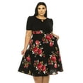 thumbnail image 5 of Women's Plus Size Knee-length Color Block Dress with Pockets, 5 of 6