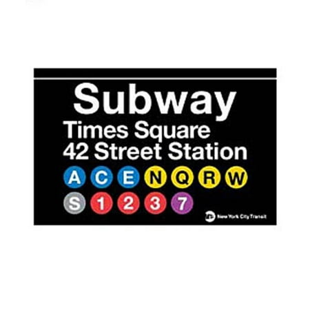 Times Square New York CIty Tin Subway Sign (Best New York Subway App 2019)