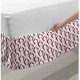 thumbnail image 2 of Aboriginal Bed Skirt, Boomerang Style Motifs with Ornamental Art, Elastic Bedskirt Dust Ruffle Wrap Around for Bedding Decor, 4 Sizes, Vermilion Multicolor, by Ambesonne, 2 of 2