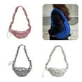thumbnail image 4 of FENOHREFE Ruched Design Satchel Bag Pleated Bag Dumpling Bag Fashion Crossbody Purse Trendy Bags for Girl Women, 4 of 8