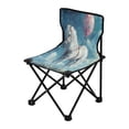 thumbnail image 2 of WOBOGO A White Horse Camping Chair Convenient Four Corner Backrest Folding Stool Can Hold Up to 220lbs, 2 of 8