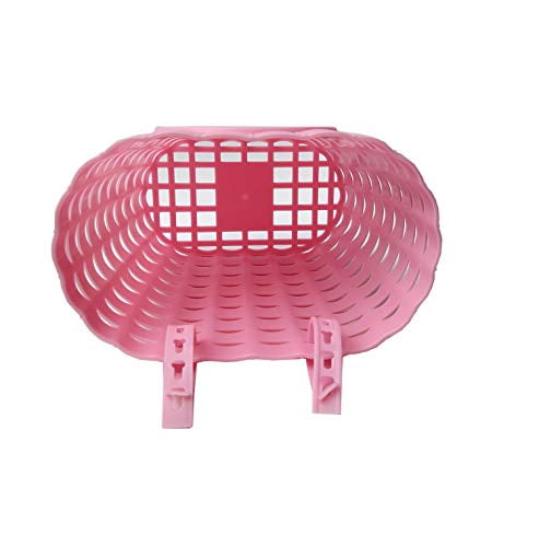 Noviko Children Bicycle Accessories,Bike Basket,Kids Bicycle Front Handlebar Basket with 4 Pcs Stickers?Bike Bell, Bicycle Windmill and Streamers for Girls Bike DIY Set