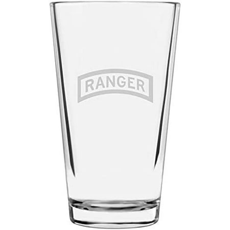 

United States Army 75th Ranger Tab United States Military Etched 16oz Libbey Pint Glass