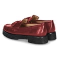 thumbnail image 4 of YDN Women Vintage Rounded Toe Block Low Heels Loafers Tassels Slip On Moccasin Pumps Office Working Casual Shoes Size 7 Red, 4 of 4