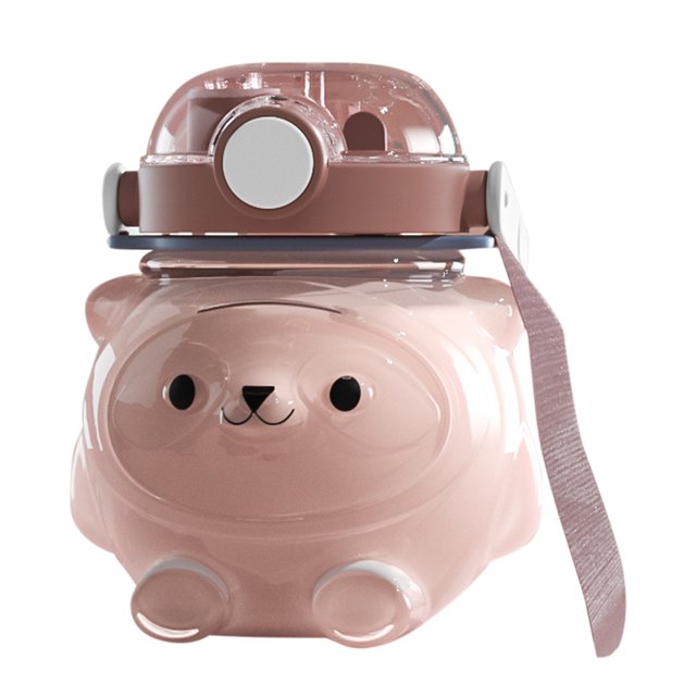 Bsvklp 1000ML Big Belly Cup Cute Bear Botella Hervidor Regalos (Café)
