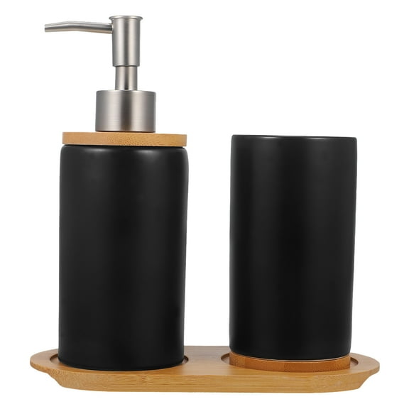 CYLINDSOME 1 set of Bathroom Accessories Set Toothbrush Holder Cup Soap Dispenser
