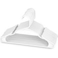 thumbnail image 3 of Ktinnead Plastic Hangers 20 Pack,White Notched Clothes Hanger Space Saving Tubular Clothes Hangers Standard Size, 3 of 9
