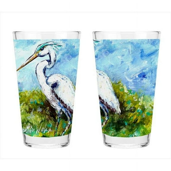 Carolines Treasures MW1175PINT Blue Heron 16 Oz. Mixing Glass