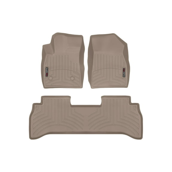 WeatherTech Custom Fit FloorLiners compatible with 2021-2026 Chevrolet TrailBlazer - 1st & 2nd Row, Tan