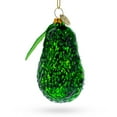 thumbnail image 2 of Avocado with Leaf Glass Christmas Ornament, 2 of 5