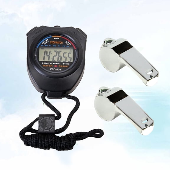 ROMANSENTIAL Professional Stopwatch Timer Electronic ABS 1 Set