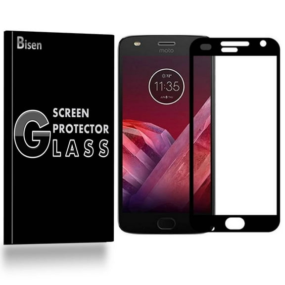 Motorola Moto Z2 Play / Motorola Moto Z Play (2nd Gen) [BISEN] Tempered Glass [Full Coverage] Screen Protector, Edge-To-Edge Protect, Anti-Scratch, Anti-Shock, Shatterproof, Bubble Free