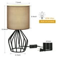 thumbnail image 2 of Modern Table Lamp 2 Piece Set-Black Metal Bedside Lamp For Bedroom, Grey Zhen'z, 2 of 4