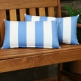 thumbnail image 4 of Sunnydaze 12" x 20" Beach-Bound Stripe Polyester Lumbar Outdoor Pillow Cover, 2 Count, 4 of 7