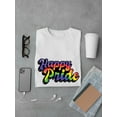 thumbnail image 3 of Happy Pride Bubblegum Text T-Shirt Men -Smartprints Designs, Male 5X-Large, 3 of 4