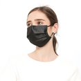 thumbnail image 1 of 100 Uds. Mascarilla desechable no médica quirúrgica 3 capas Earloop mascarillas faciales (negro) kaili Sencillez, 1 of 3
