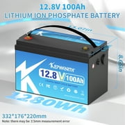 KEPWORTH 12V 100Ah LiFePO4 Lithium Battery with 100A BMS and 14.6V 7A Charger