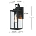 thumbnail image 2 of 13.78" Outdoor Light Fixtures Wall Mount Outdoor Lighting Matte Black Exterior Wall Light for Porch, House, Hallway, Garage, Doorway E26 2-Pack, 2 of 7