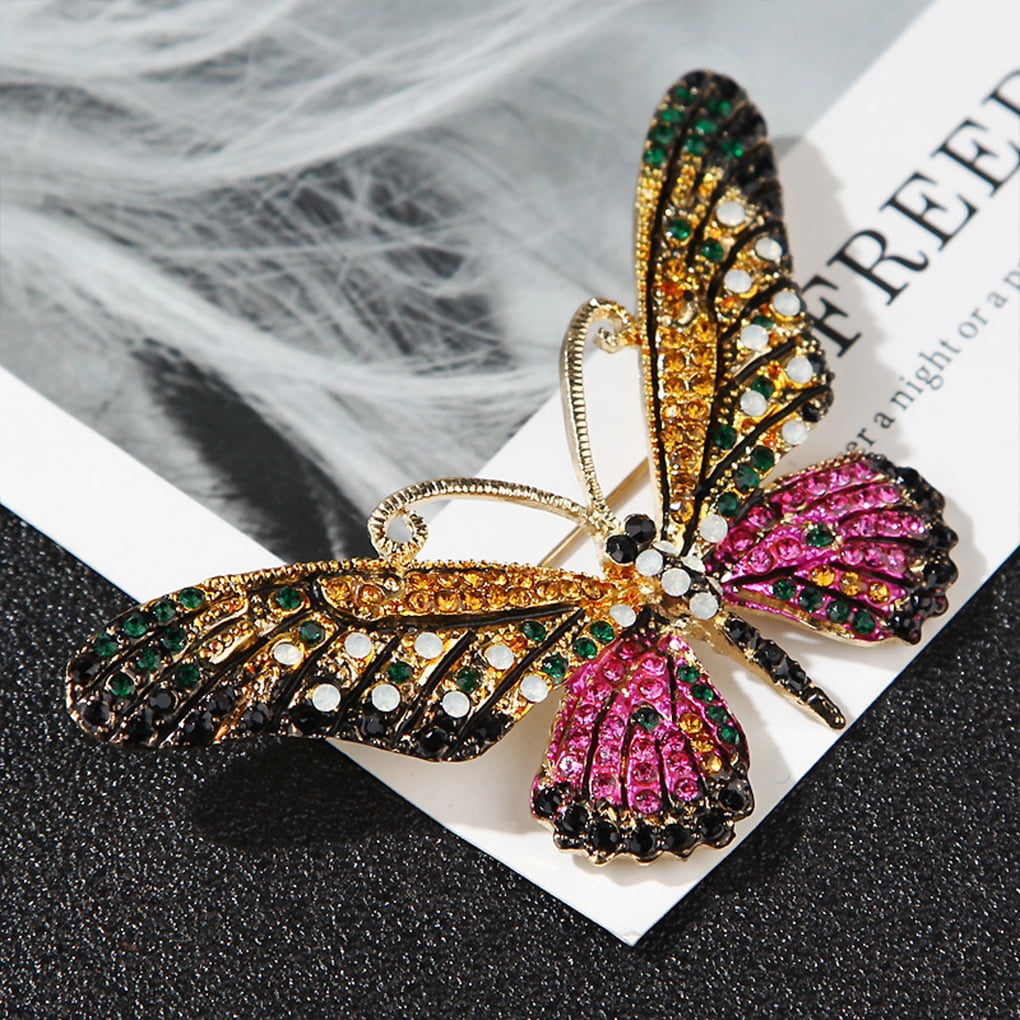 波と蝶 Baohd 1/2/3/5 Trendy Vintage Colorful Butterflies Brooch Pin For