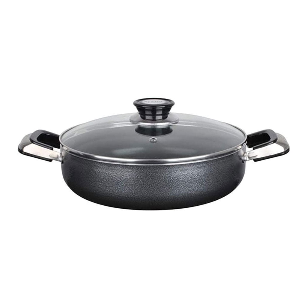 8-Quart Black Groupe SEB 2100043299 Mirro 47008 Get A Grip Nonstick Stockpot with Glass Lid Cover Cookware 