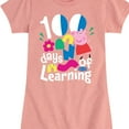 thumbnail image 3 of Peppa Pig - 100 Days Of Learning - Girls Toddler And Youth Fitted Short Sleeve Tee, 3 of 5