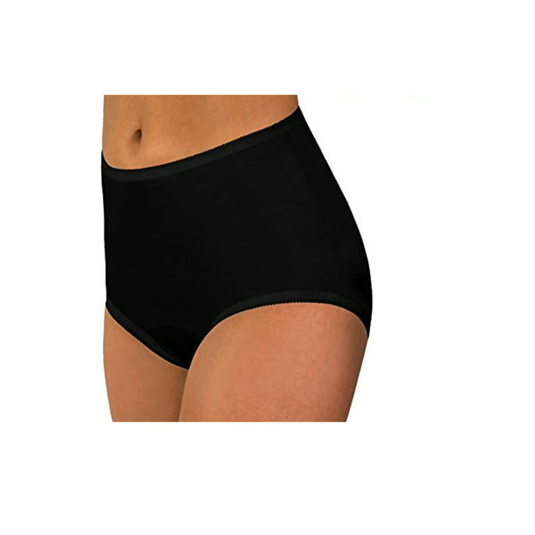 Women's Underwear Classic Nylon Panties Full Cut Carole Briefs, 3-Pack 