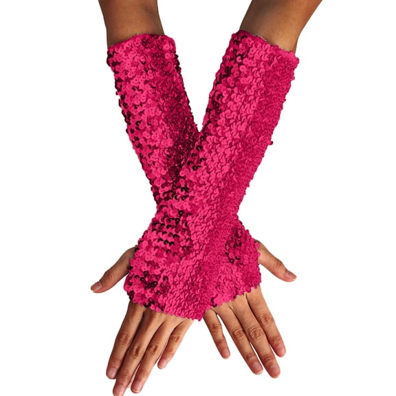 Sequin Gloves for Women, Sparkly Glitter Gloves for Party, Rave, Prom, Dance, Masquerade