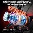 thumbnail image 3 of ESKUTE RT-X Electric Dirt Bike for Adults, 6500W Peak Motor, 53+ MPH Electric Motorcycle, 72V 30Ah Battery, 70-Mile Range, Hydraulic Dual Suspension, Off-Road E-Bike, Red, UL2849, 3 of 9