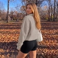thumbnail image 4 of SUNBS Womens Sweatshirts Polo Collar Half-Button Oversized Long Sleeve Lounge Pullover Tops, 4 of 8
