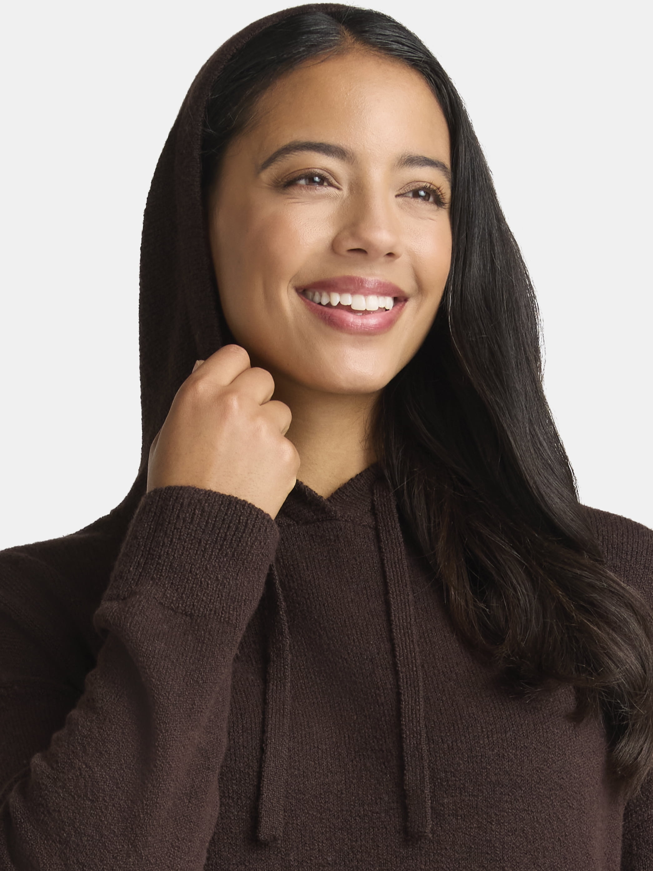 Time and Tru Women's and Women’s Plus Sweater Hoodie and Pants Set, Sizes XS-4X