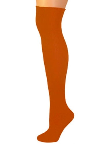 Womens 50 Full Print Stockings Orange Interesting Ghost Knee High Crew Socks