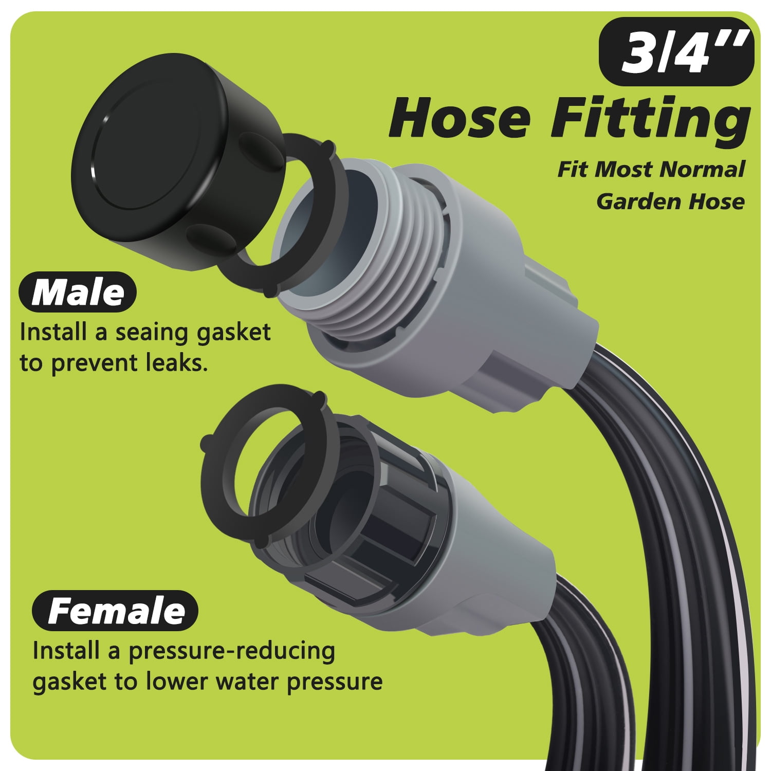 Sprinkler Soaker Hose 50FT for Lawn Watering Garden Soaker hose with holes - Heavy Duty Sprinkler Hose, Efficient Saving Water Hose for Garden Lawn Irrigation System with Hose Stakes