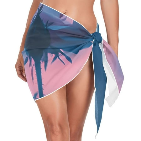 joogoo Peony Flower Blooming Women s Beach Sarong Bathing Suit Wrap Swimwear Cover Ups M