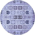 thumbnail image 1 of Ahgly Company Indoor Round Abstract Blue Modern Area Rugs, 8' Round, 1 of 4