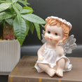 thumbnail image 2 of Estatuilla de Ángel Adorable de estilo europeo artesanítua de niña creativa Memorial manos individuales Zulema estatuas de ángeles, 2 of 8