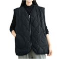 thumbnail image 3 of QTOCIO Vestes Décontractées pour Femmes, Veste d'Automne Sans Manches Côtelée Unie Mode Décontractée, 3 of 4
