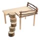thumbnail image 1 of Plataforma de escalada para hámster, plataforma de actividades de juego para hámster de madera Natural multiusos de 2 capas para mascotas pequeñas, 1 of 8