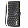 thumbnail image 5 of Nalacover for iPhone 13 Pro Max 6.7 inch Zipper Wallet Case with Magnetic Clasp Flip Folio Kickstand 9 Card Slots Luxury Premium PU Leather and Soft TPU Shockproof with Wrist Strap Cover.Black, 5 of 6