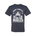 thumbnail image 2 of Dwight Schrute's Gym for Muscles Pop Culture Men's Graphic T-Shirt, Vintage Heather Navy, X-Large, 2 of 3