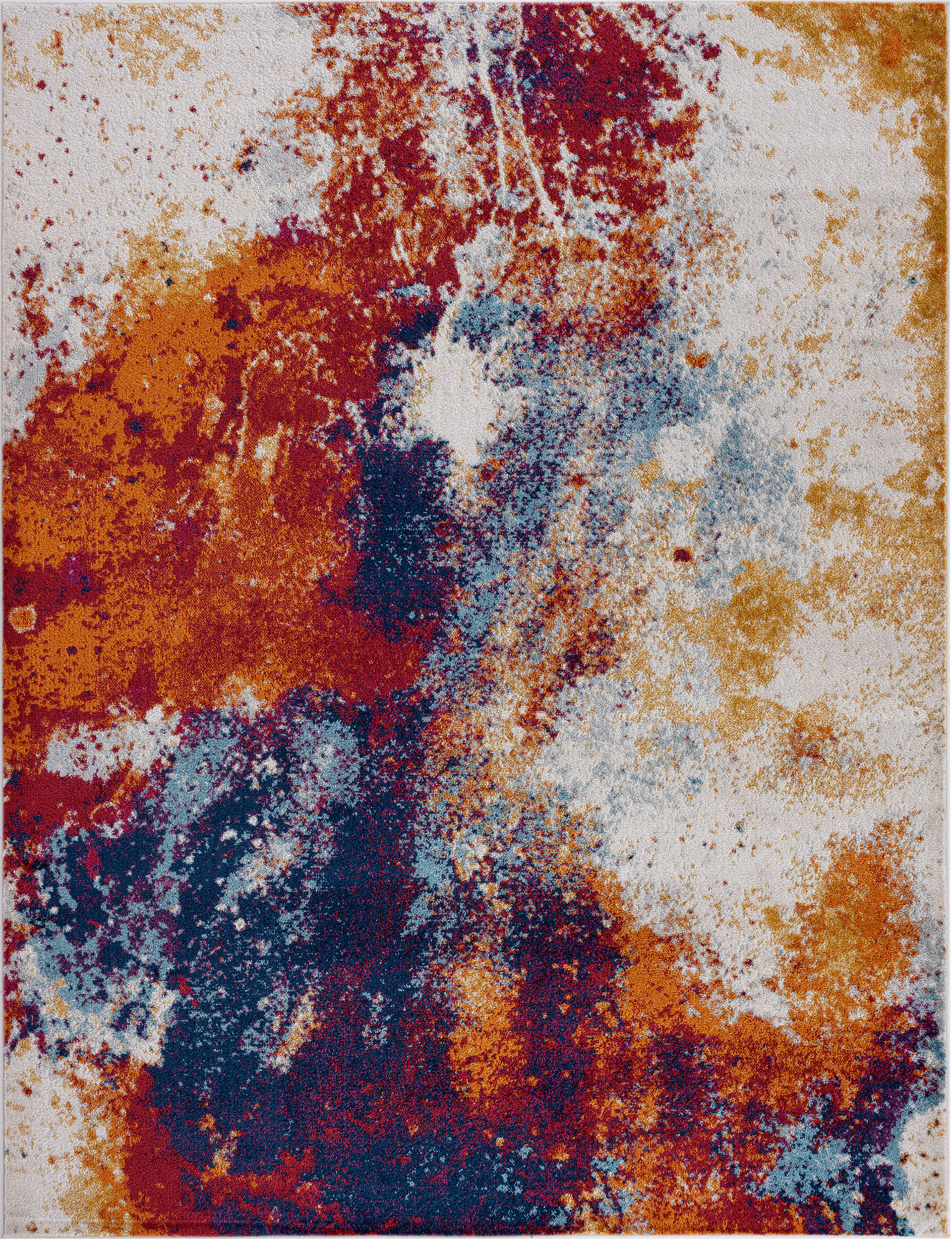 Diamond Contemporary 5' x 7' Multi-Color Polypropylene Indoor Area Rug