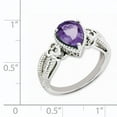 thumbnail image 3 of Primal Silver Sterling Silver Rhodium-plated Amethyst and Diamond Ring, 3 of 6