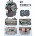 thumbnail image 3 of Mochila para portátil LOVEVOOK para mujer, trabajo y viajes de 15.6 pulgadas, gris, 3 of 8