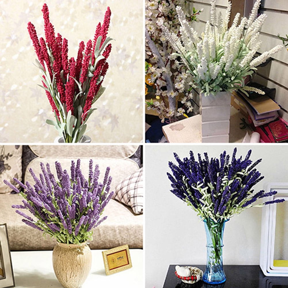 9pcs NEW Provence Lavender Artificial Flowers PE Foam Fake Flower