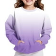 thumbnail image 7 of DxhmoneyHX Crewneck Sweatshirts for Girls Plaid Graphic Oversized Sweatshirt Lightweight Kids Long Sleeve Cute Pullover Tops with Pocket 2-12 Years, 7 of 7